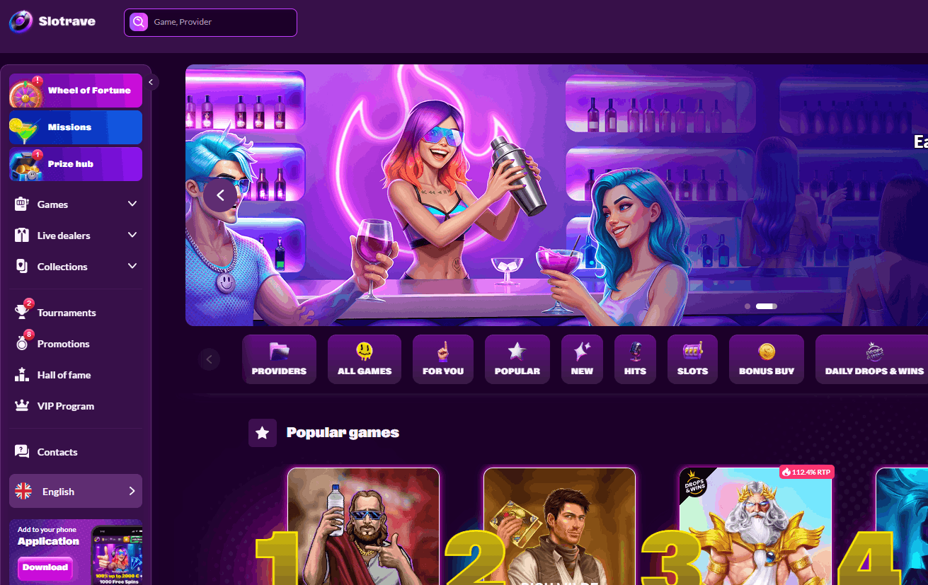 Slotrave Casino – 8,779 slots from 134 providers including Evoplay